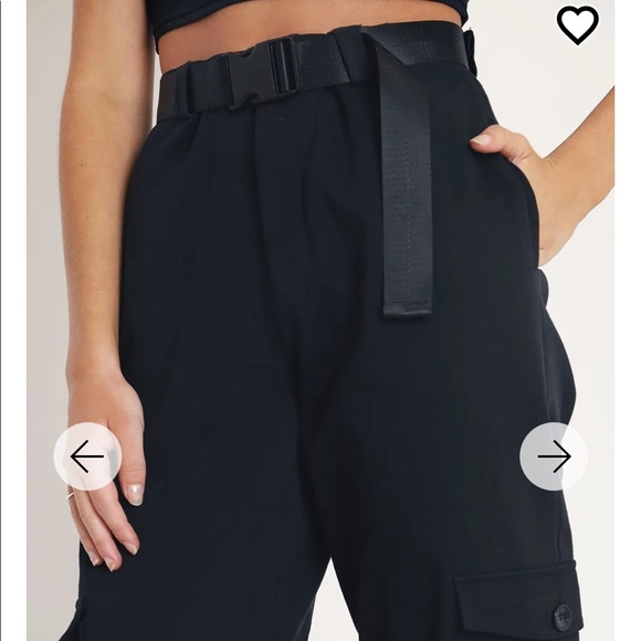 NWOT 🖤 💣 BLACK CARGO PANTS BLACKMILK BELT POCKETS SIZE 12 - Picture 7 of 16